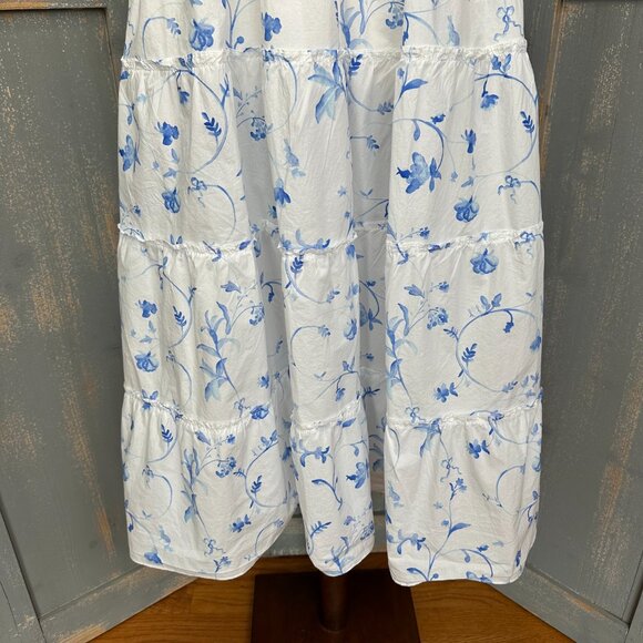 Hill House The Ellie Nap Dress Blue Botanical Sz M - Picture 6 of 13